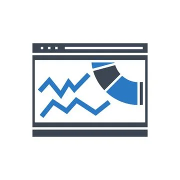 Competitive Analysis Vector Glyph Icon Stock Illustration