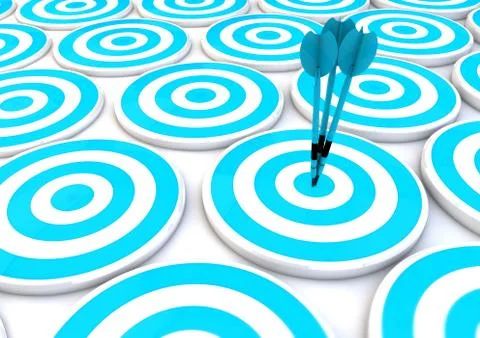 Competitive darts Stock Illustration