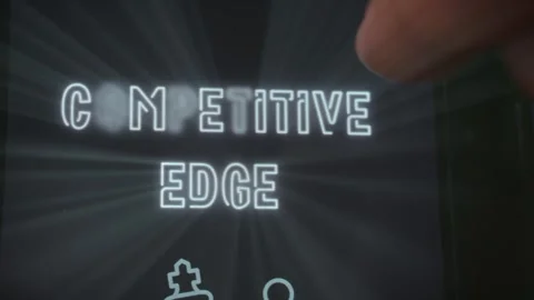Competitive Edge themed graphic presentation viewed on smartphone Stock Footage 289087200