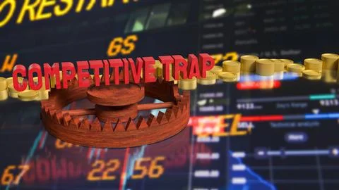Competitive Market Trap Concept 3d render. Stock Illustration