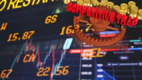 Competitive Market Trap Concept 3d render. Stock Illustration