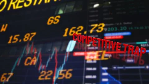 Competitive Market Trap Warning 3d render. Illustrazione stock