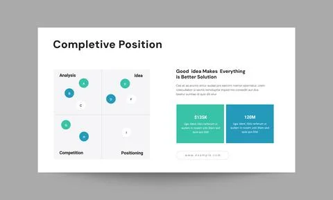 Competitive Position Slide Presentation Template Modern Market Analysis Desig Stock Illustration