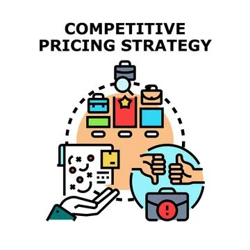 Competitive pricing strategy optimizing business value proposition Illustrazione stock