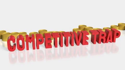 Competitive Trap Business Challenge 3d render. Stock Illustration