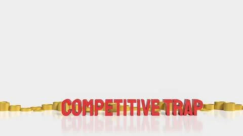 Competitive Trap Business Challenge 3d render. Stock Illustration