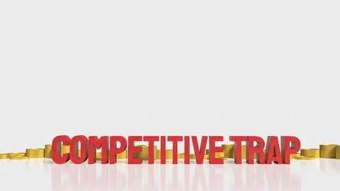 Competitive Trap Business Challenge 3d render. Stock Illustration