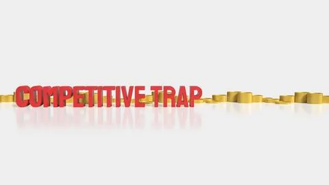 Competitive Trap Business Challenge 3d render. Stock Illustration