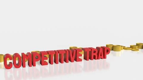 Competitive Trap Business Challenge 3d render. Stock Illustration