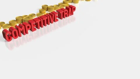 Competitive Trap Business Challenge 3d render. Stock Illustration