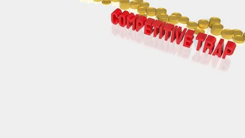 Competitive Trap Business Challenge 3d render. Stock Illustration