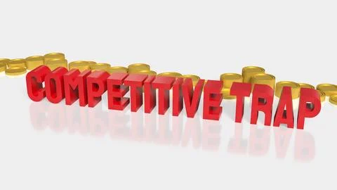 Competitive Trap Business Challenge 3d render. Stock Illustration