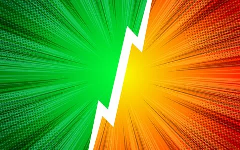 Competitive versus concept in comic style with halftone background. Vector .. Stock Illustration