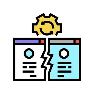 Competitive website color icon vector illustration イラスト素材