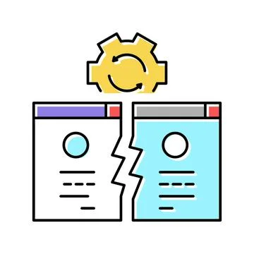 Competitive website color icon vector illustration Illustrazione stock