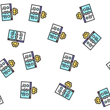 Competitive website vector seamless pattern Stock Illustration