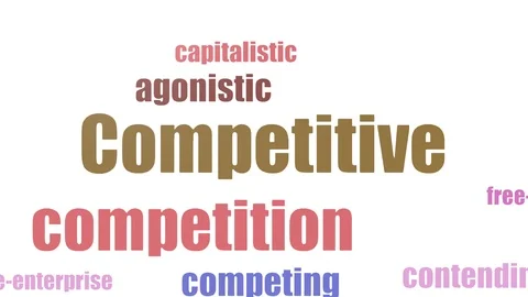 Competitive Word Cloud Animated On White... | Stock Video | Pond5