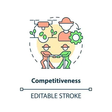 Competitiveness concept icon Stock Illustration