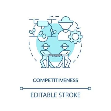 Competitiveness turquoise concept icon Stock Illustration