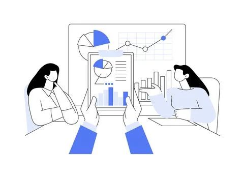 Competitor analysis abstract concept vector illustration. Stock Illustration