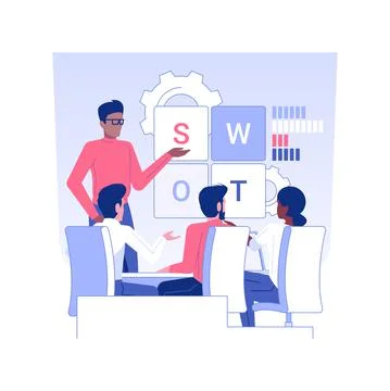 Competitor analysis isolated concept vector illustration. Ilustración de archivo