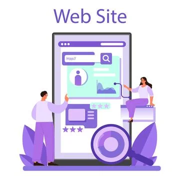 Competitor analysis online service or platform. Market research Stock Illustration