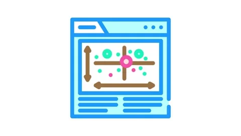 Competitor analysis seo color icon animation Stock Footage 327264995