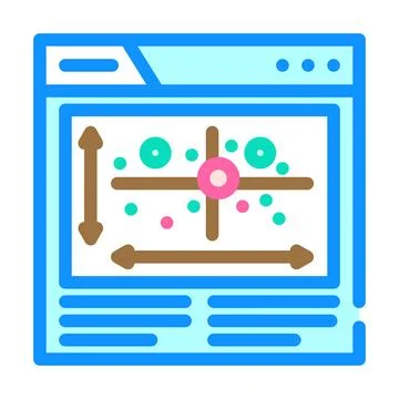 Competitor analysis seo color icon vector illustration Stock Illustration