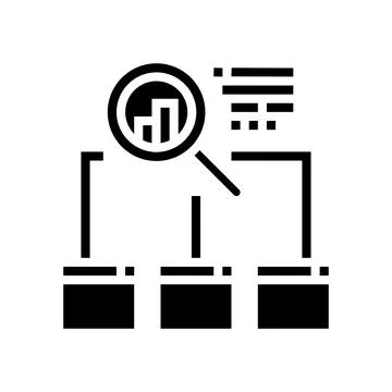 Competitor analysis seo glyph icon vector illustration Stock Illustration