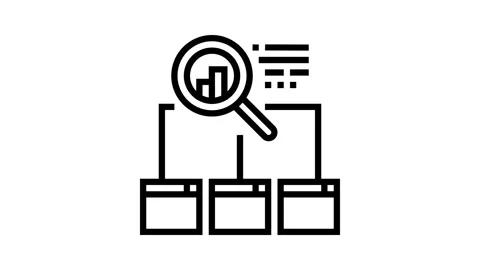 Competitor analysis seo line icon animation Stock Footage 326129609