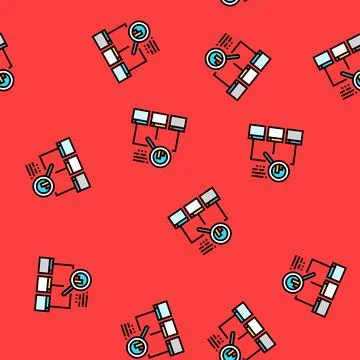 Competitor analysis seo vector seamless pattern Stock Illustration
