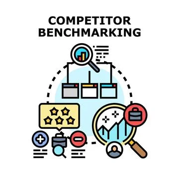 Competitor benchmarking concept vector illustration Stock Illustration