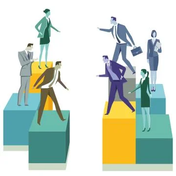 Competitor competition, illustration Stock Illustration