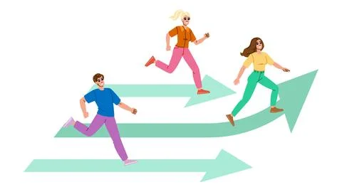 Competitor competitive advantage vector Illustrazione stock