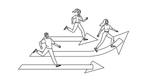 Competitor competitive advantage vector イラスト素材