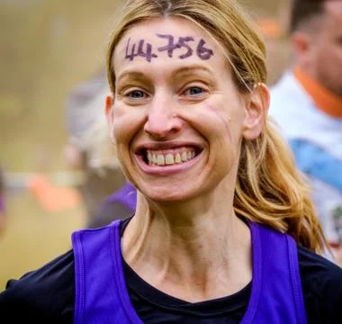 A competitor taking part in a Tough Mudder extreme sport event at Drumlanrig  Stock Photos