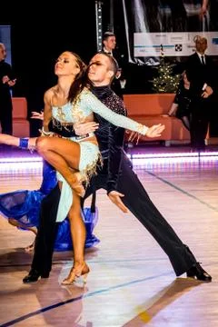 Competitors dancing latin dance on the conquest Foto stock