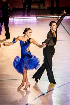 Competitors dancing latin dance on the conquest Foto stock