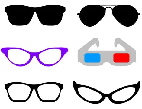 Compilation of Glasses Stock Illustration