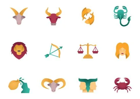 Compilation of horoscope Stock Illustration