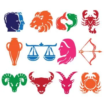 Compilation of horoscope Stockillustratie