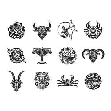 Compilation of horoscope 库存插图