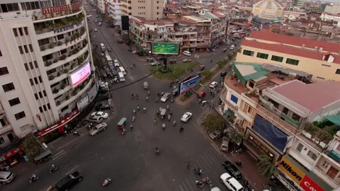 Compilation of Time Lapses: Streets of Phnom Penh Stock Footage 74193031