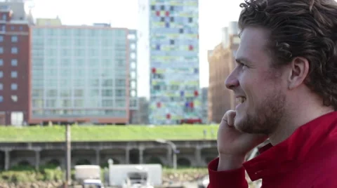 Compilation of young man talking on the phone Stock Footage 41865335