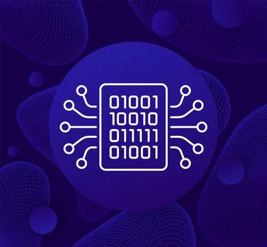 Compile code line icon, vector Stock Illustration