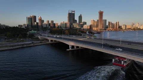 Compile of Drone Perth Australia including skyline Fremantle, Cottesloe 2022 Video stock 221792729