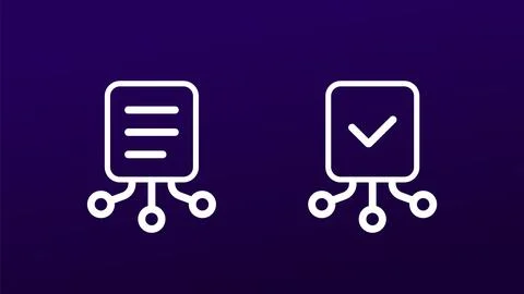 Compile or collect data icons Stock Illustration