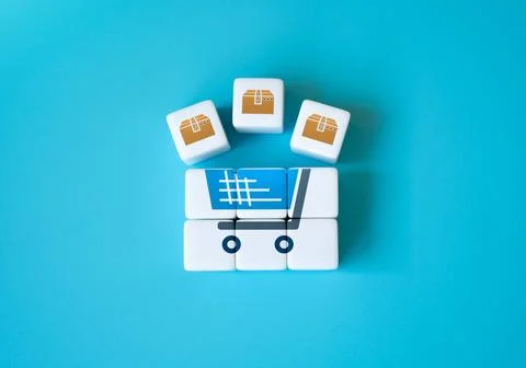 Compiling a list of orders for the purchase of goods. Online shopping. Purcha Stock Photos