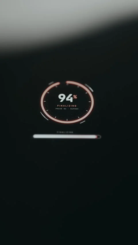 Compiling Shader Progress - Shallow Focus Shot Vídeo Stock 336408073
