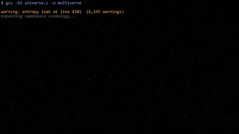 Compiling universe terminal horizontal Video stock 347780149